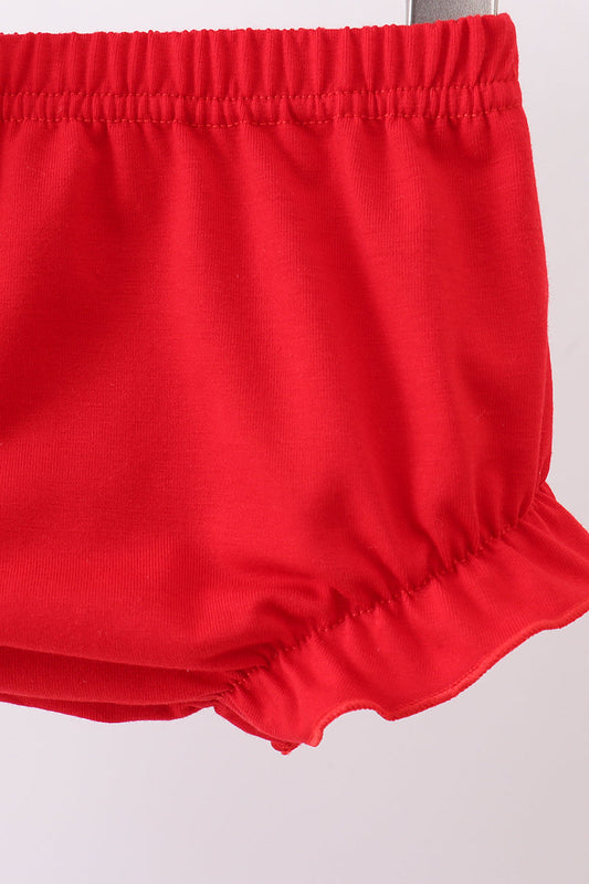 White bow sequin bloomer set