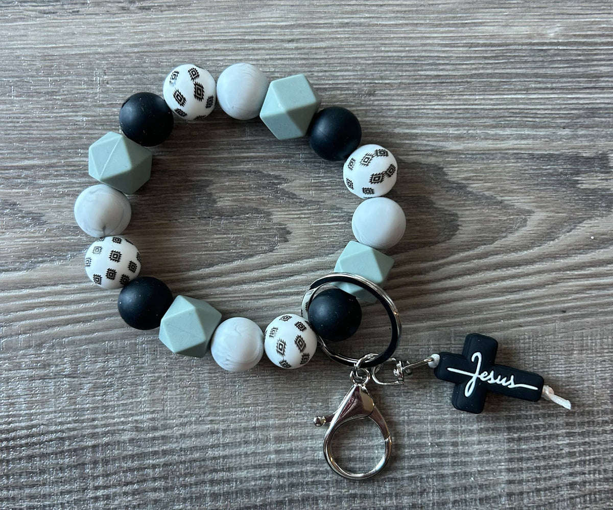 Faith Jesus Cross Wristlet Keychain