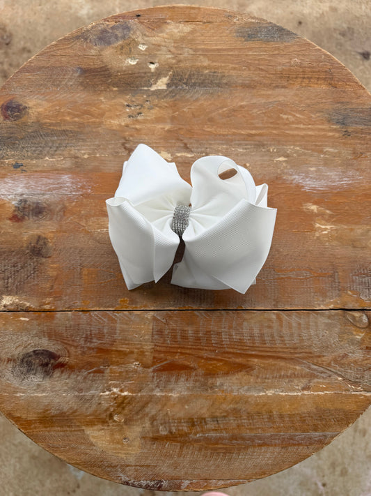 Solid 7.5 inch bedazzled bows