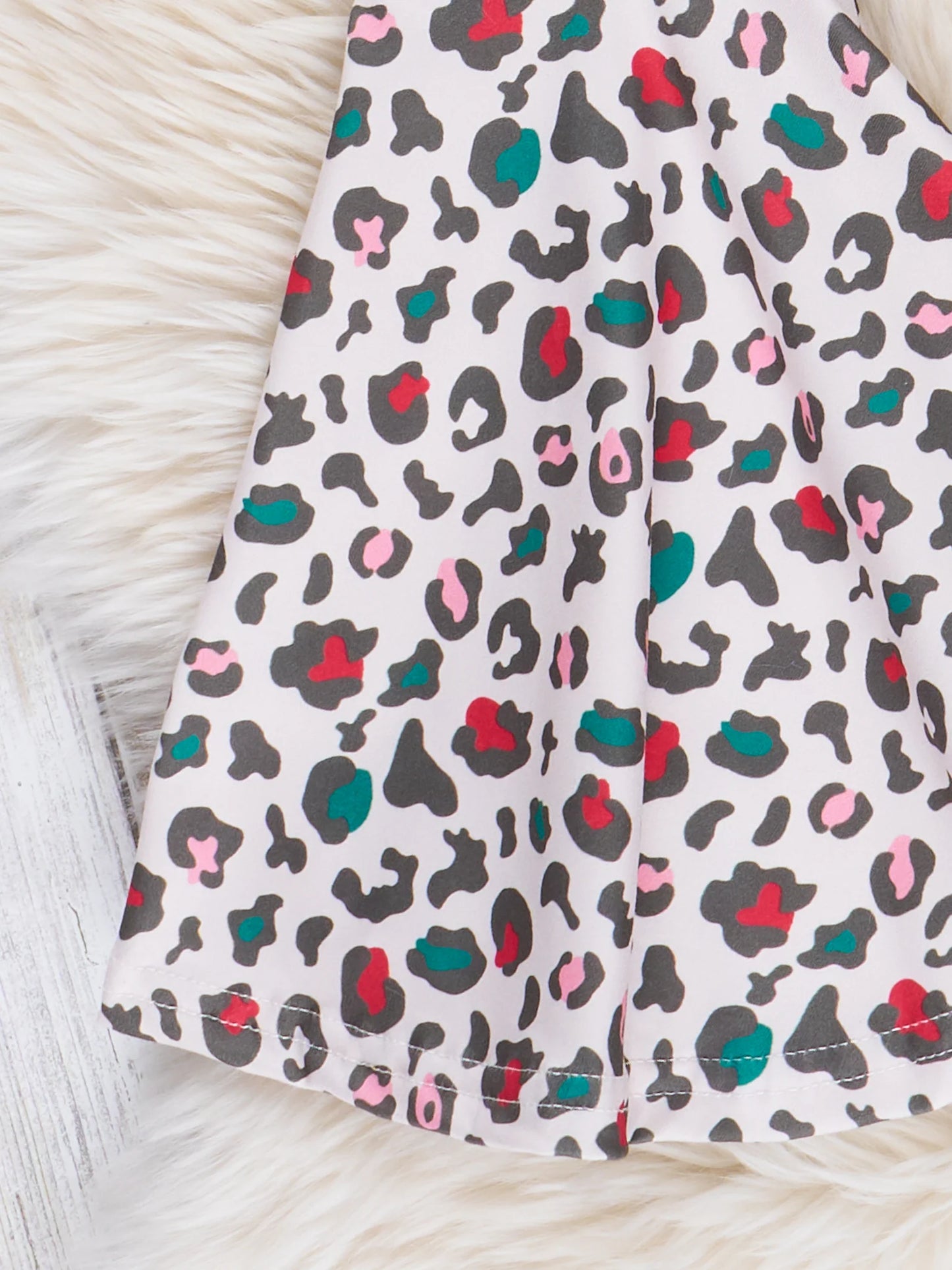 Mint "Joy" Leopard Print Bell Bottom Outfit