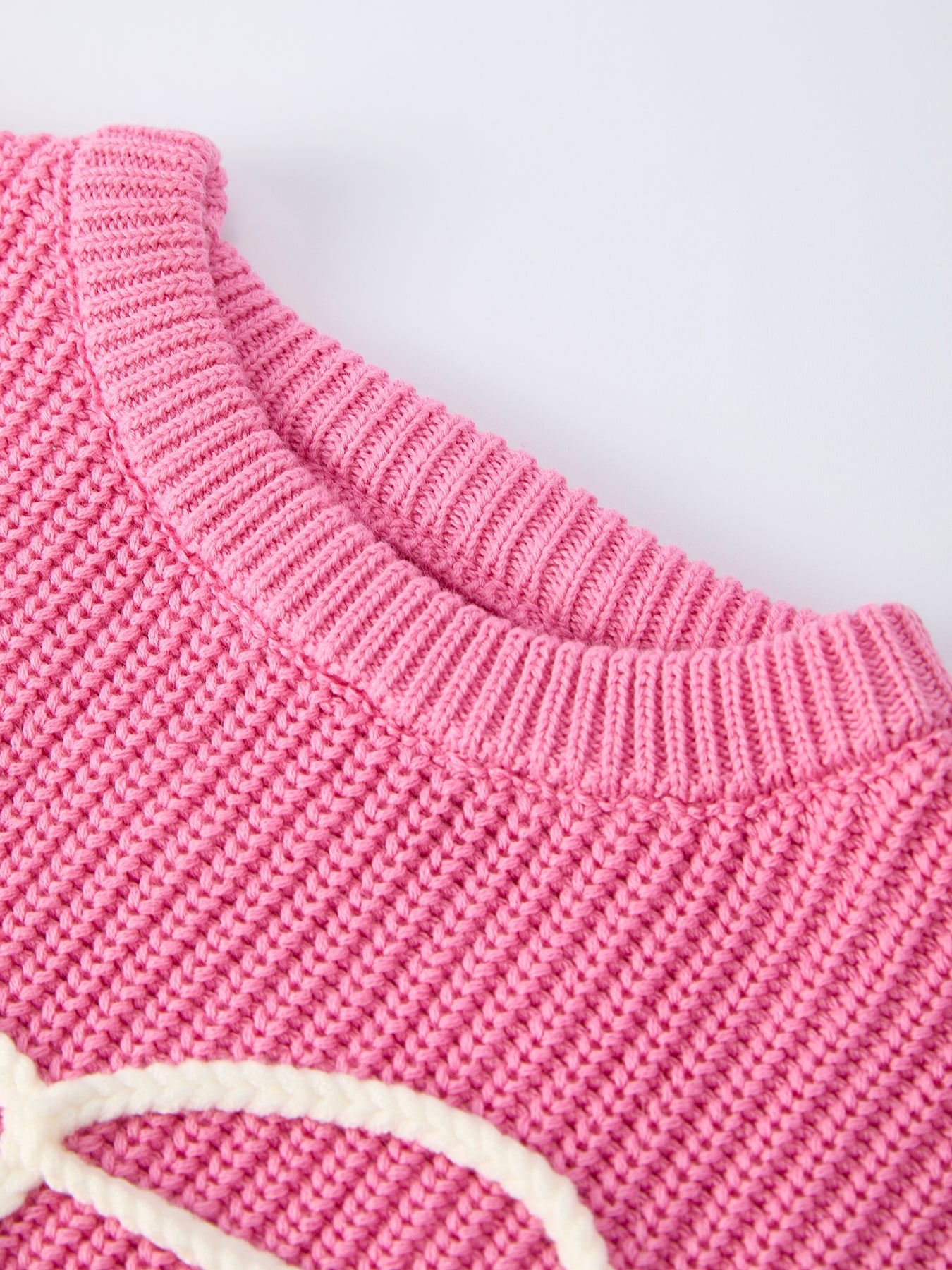 Valentine's Day Pink Baby Bow Sweater Cardigan