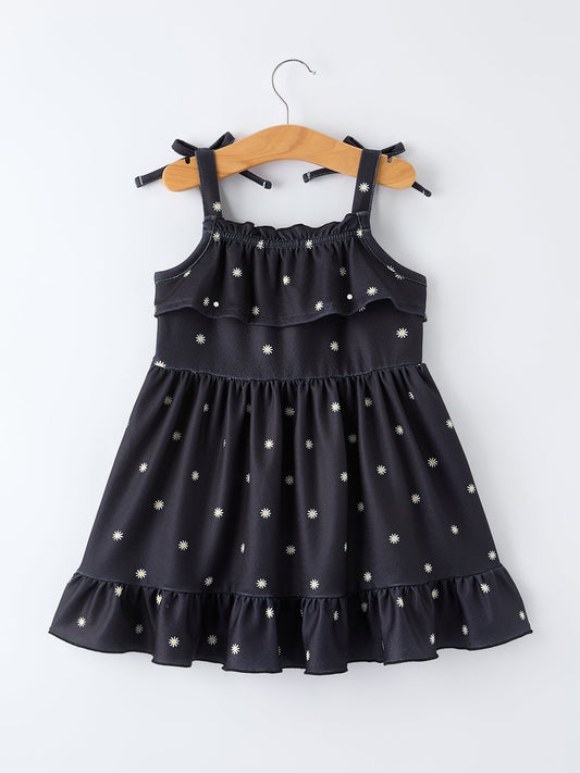 Summer Daisy Girls Bow Dress