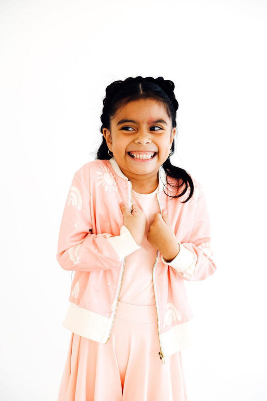 Soft Pink Sun Satin Jacket