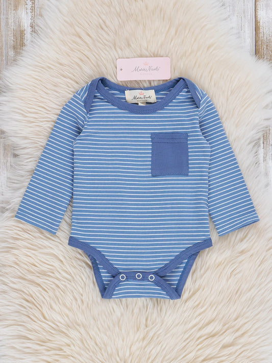 Blue Striped Boys Jogger Outfit – Comfy 2-Piece Set