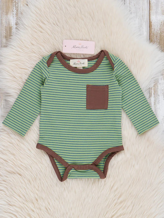 Green & Brown Striped Joggers Outfit