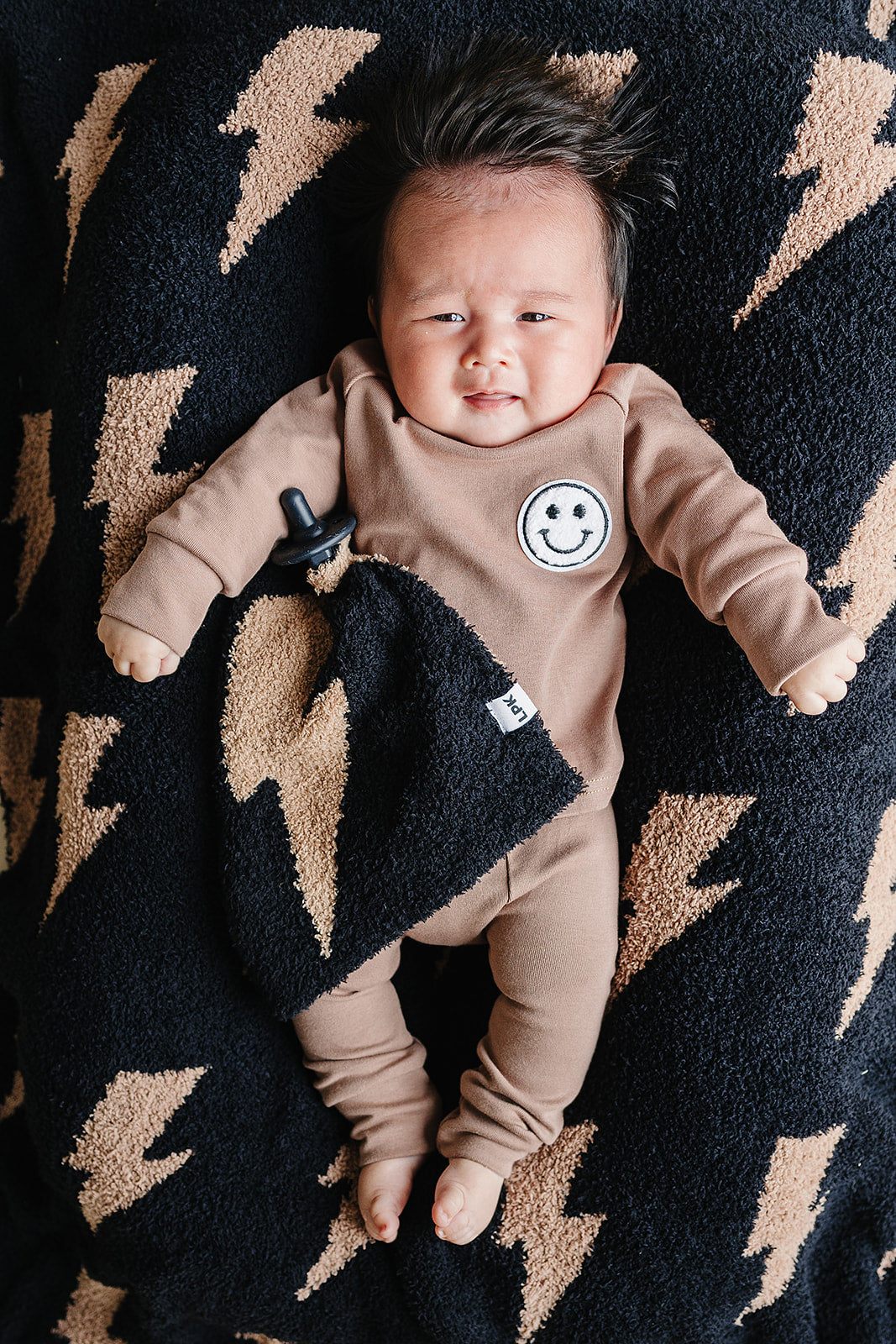 Lightning Bolt Plush Lovey | Mocha