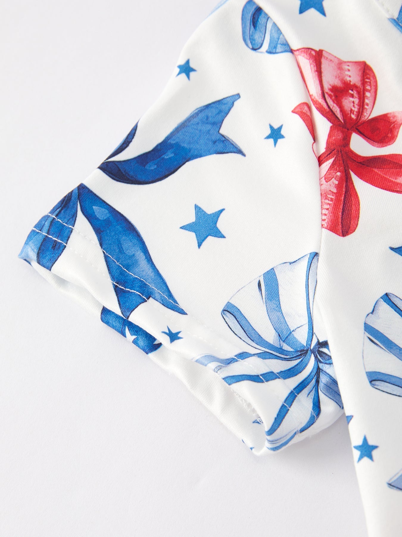 4th Of July Bow Star Girls Dress