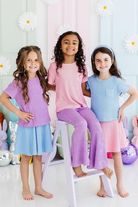Sky Blue Scrunchy Twirl Skort