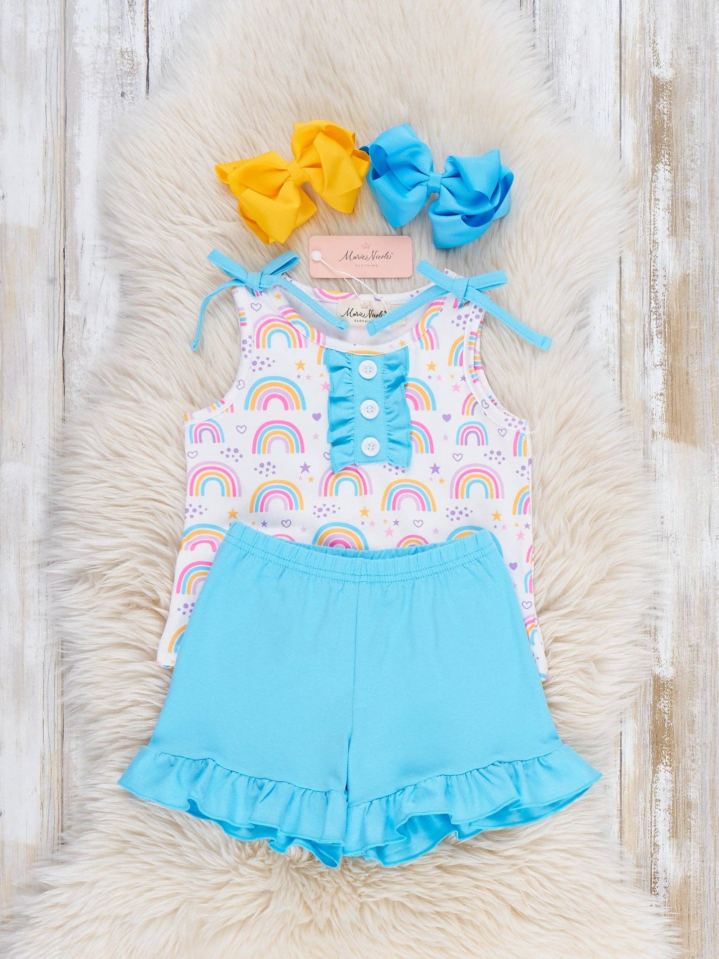 Rainbow Wishes Ruffle Outfit