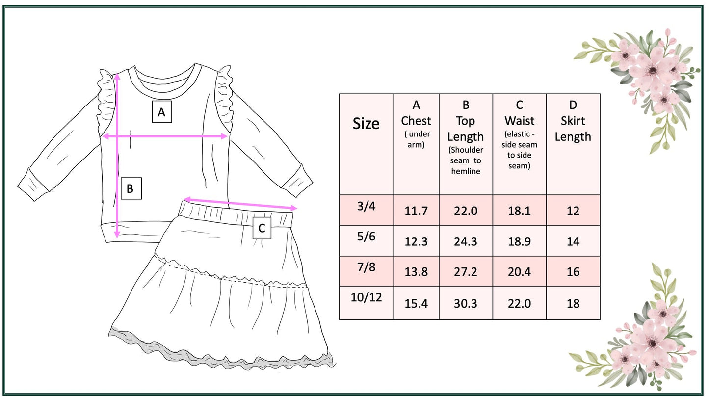 Hot Pink Bow Skirt Set