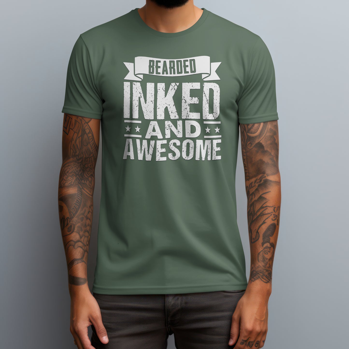 Bearded. Inked. And Awesome. Tee