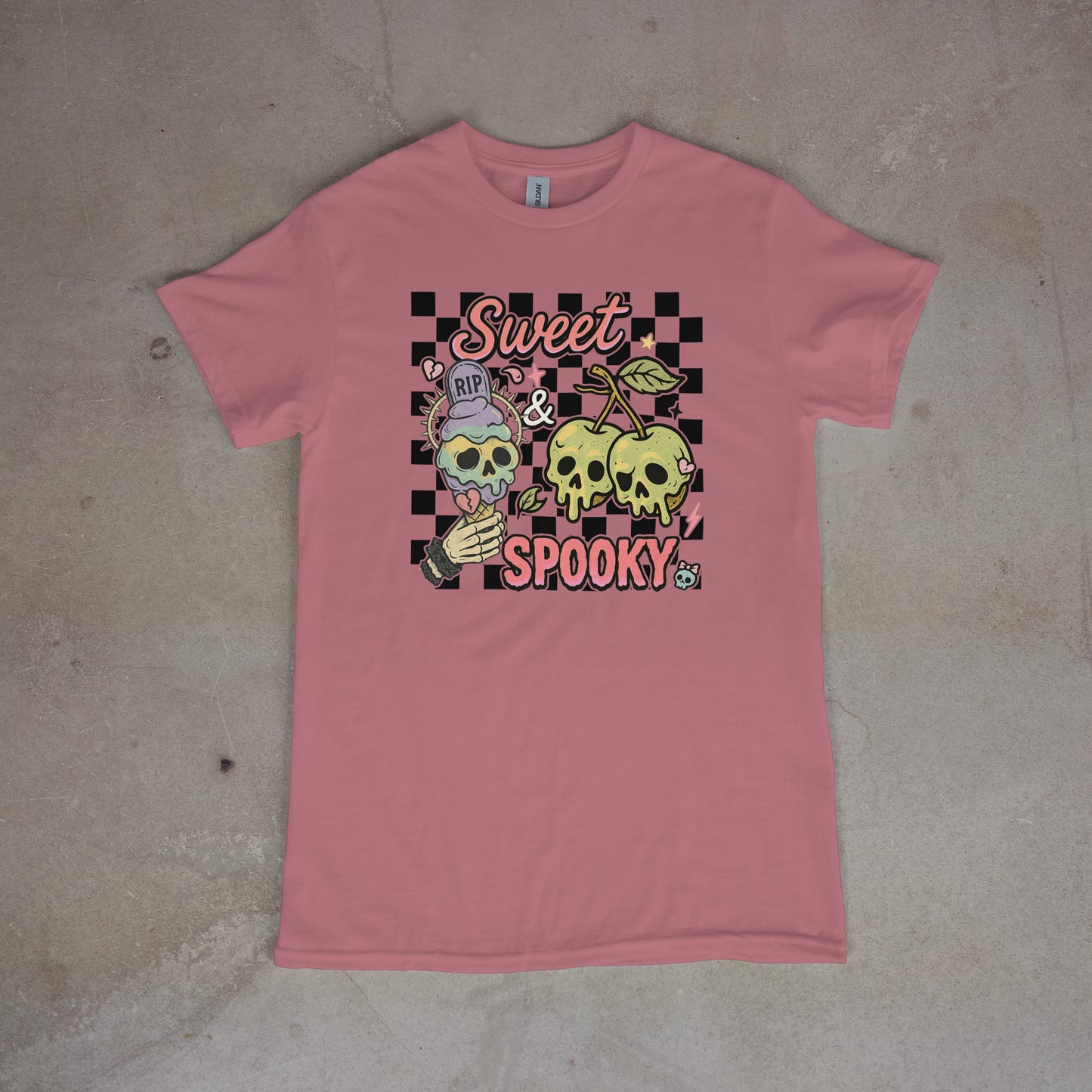Sweet But Spooky Skull Cherries Tee – Cute Halloween Graphic Shirt