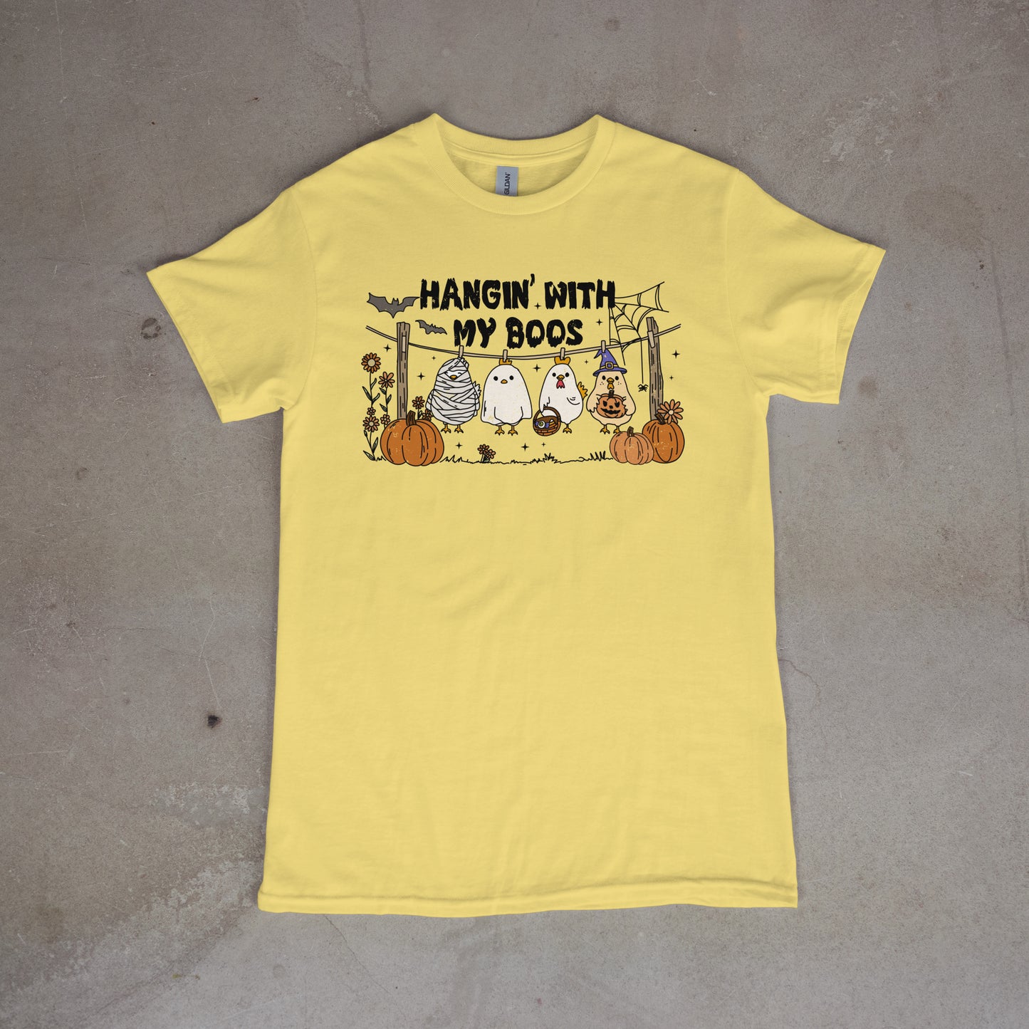 Hangin' With My Boos Halloween Chick Tee – Funny Fall Graphic Shirt