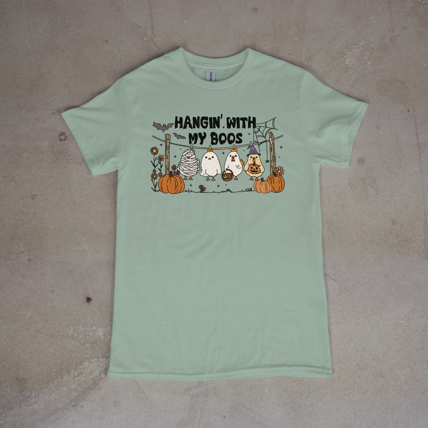 Hangin' With My Boos Halloween Chick Tee – Funny Fall Graphic Shirt