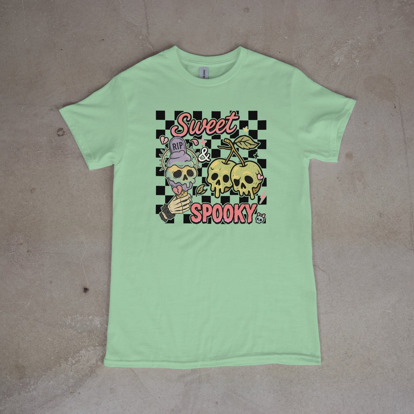 Sweet But Spooky Skull Cherries Tee – Cute Halloween Graphic Shirt