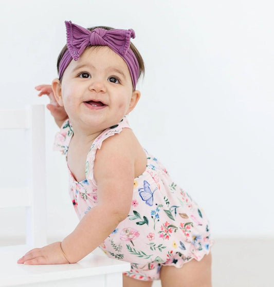 Butterfly Meadows Ruffle Cross Back Romper