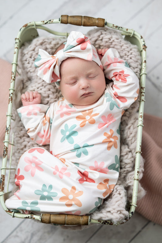 Flower Power Baby Gown