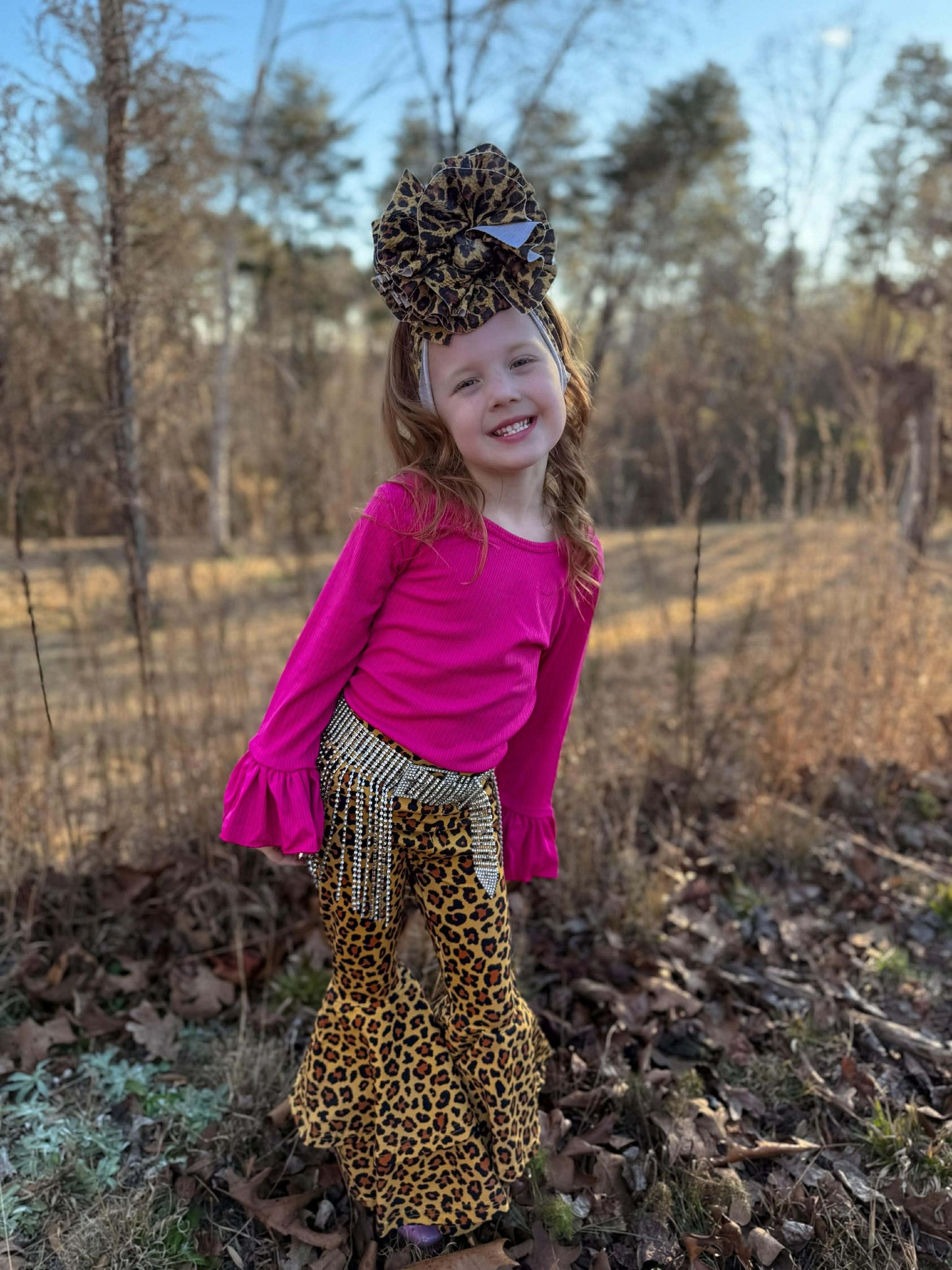 Cheetah Double Bell Bottoms