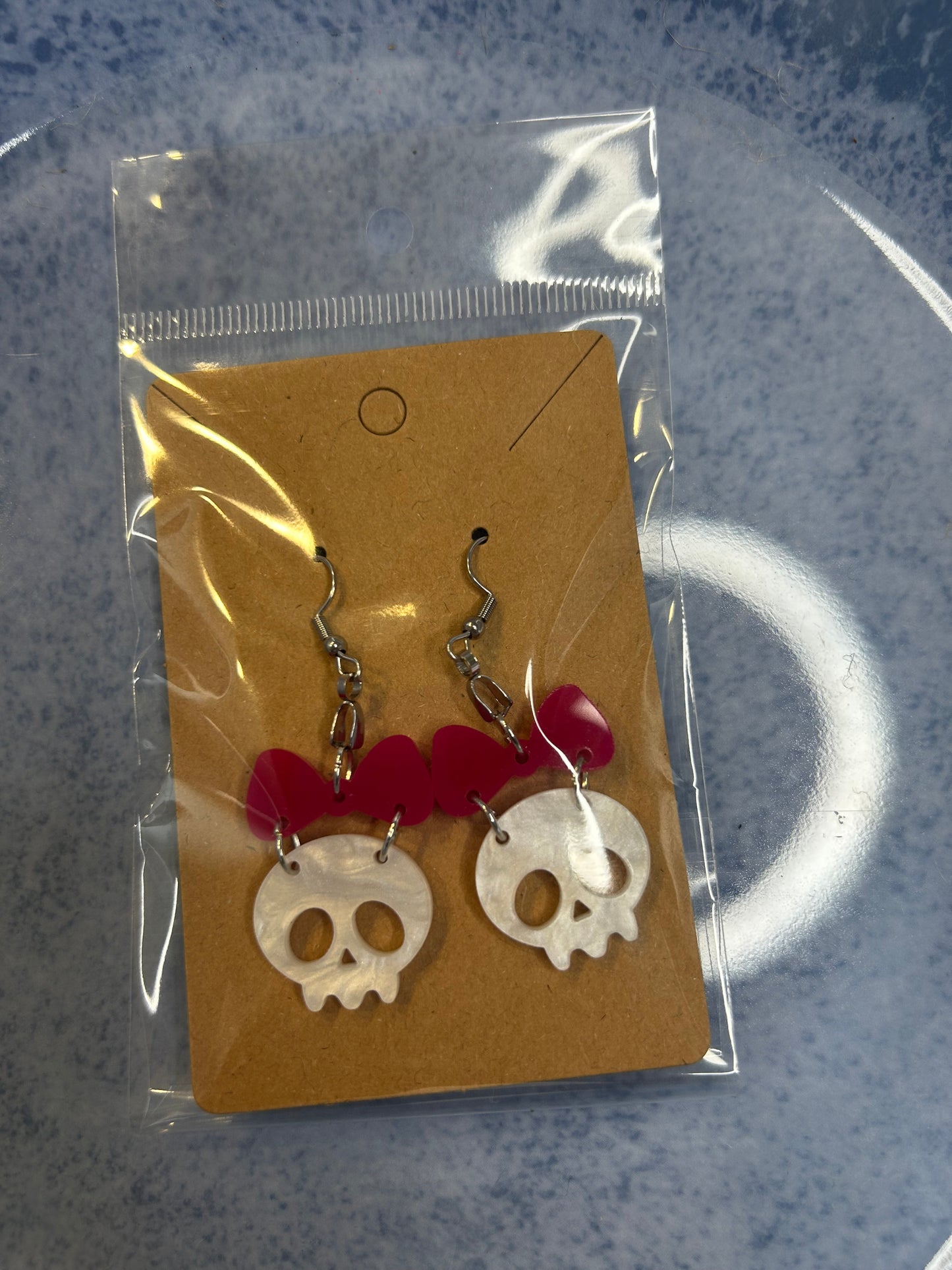 Skull & Bow Dangle Earrings