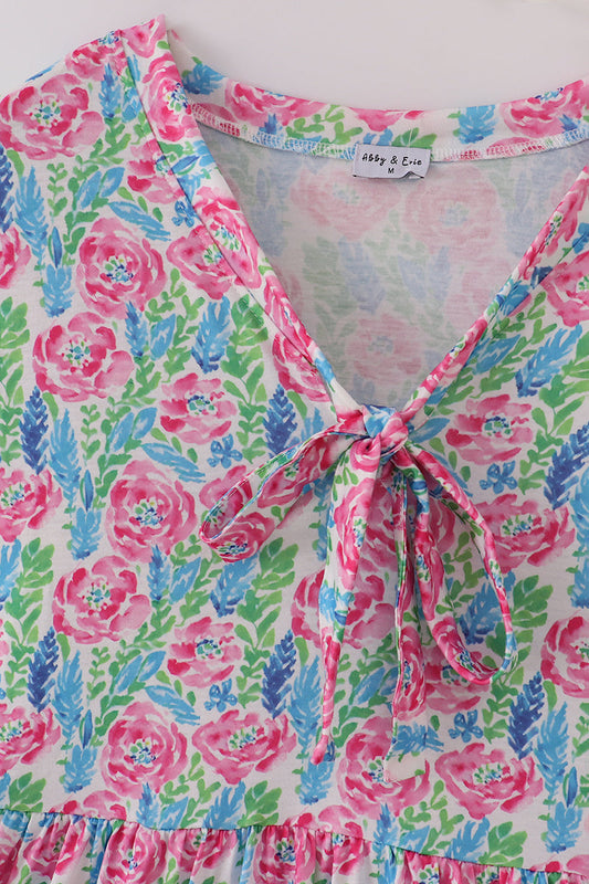 Pink paradise mom dress