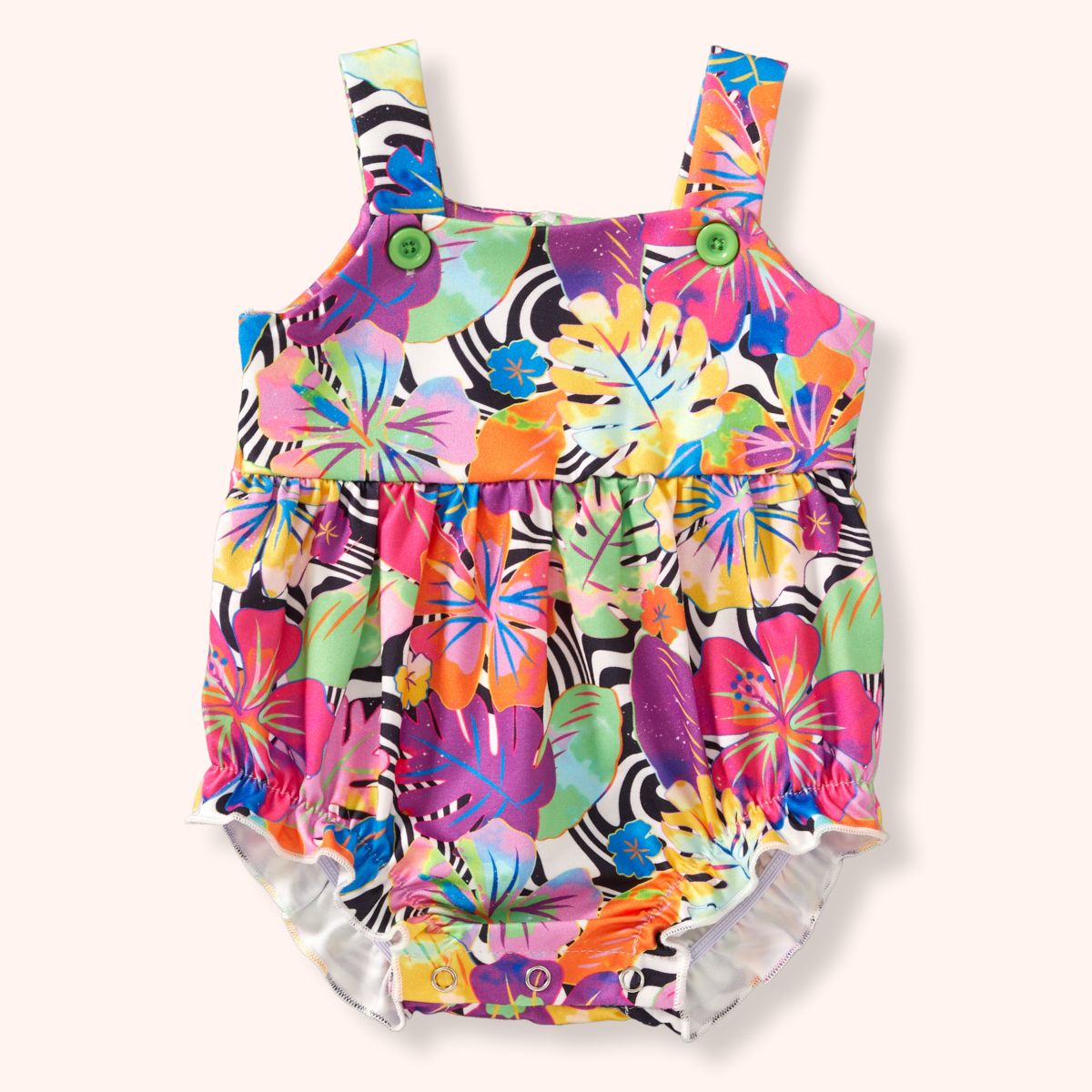 Pete + Lucy Tropical Hibiscus Romper