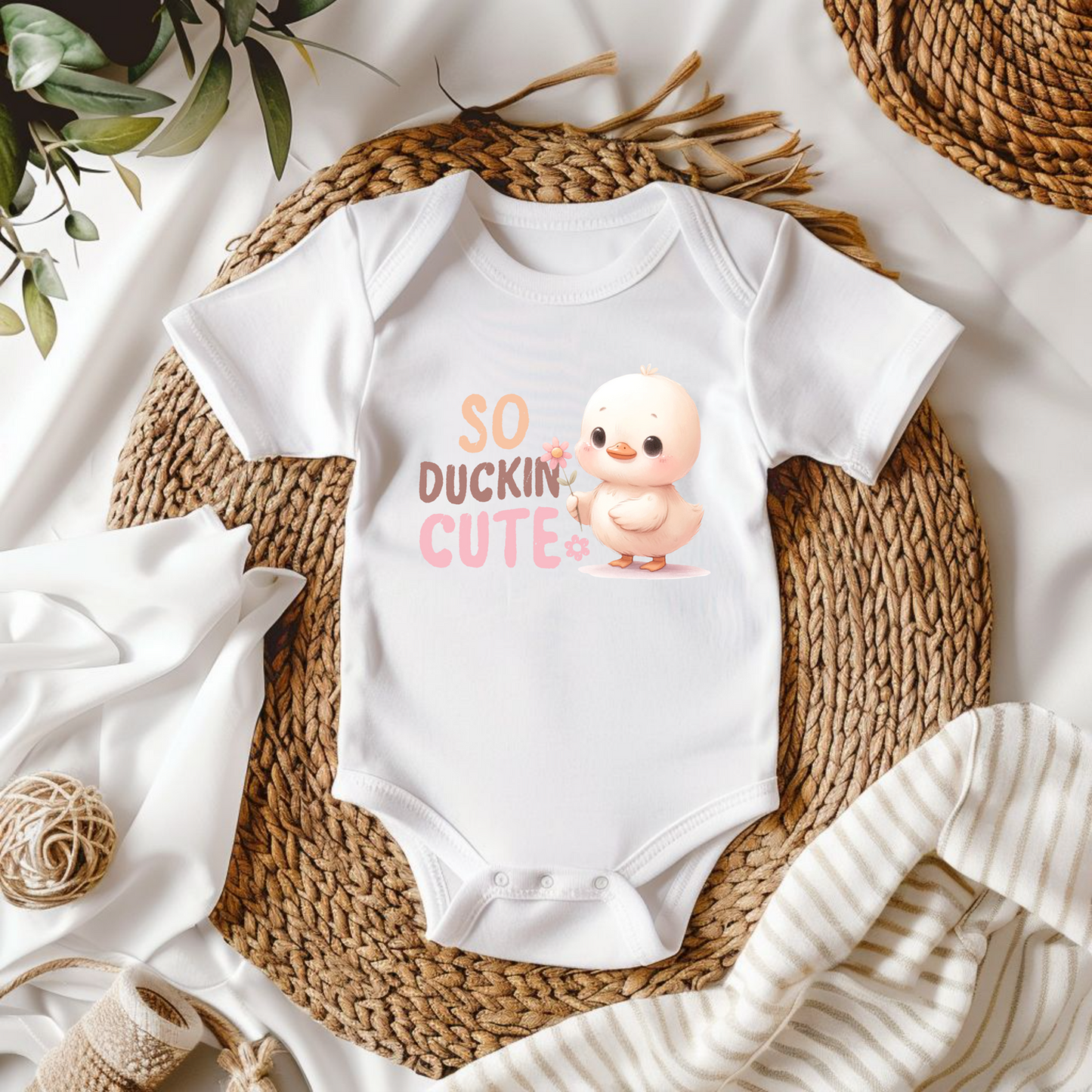 "So Duckin' Cute" Baby Bodysuit