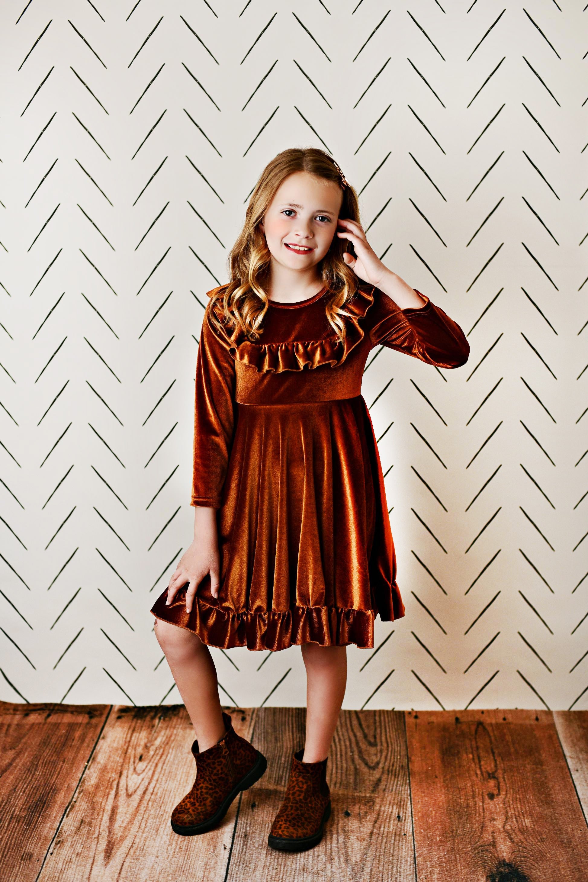 Rust Velvet Dress – Zaradee