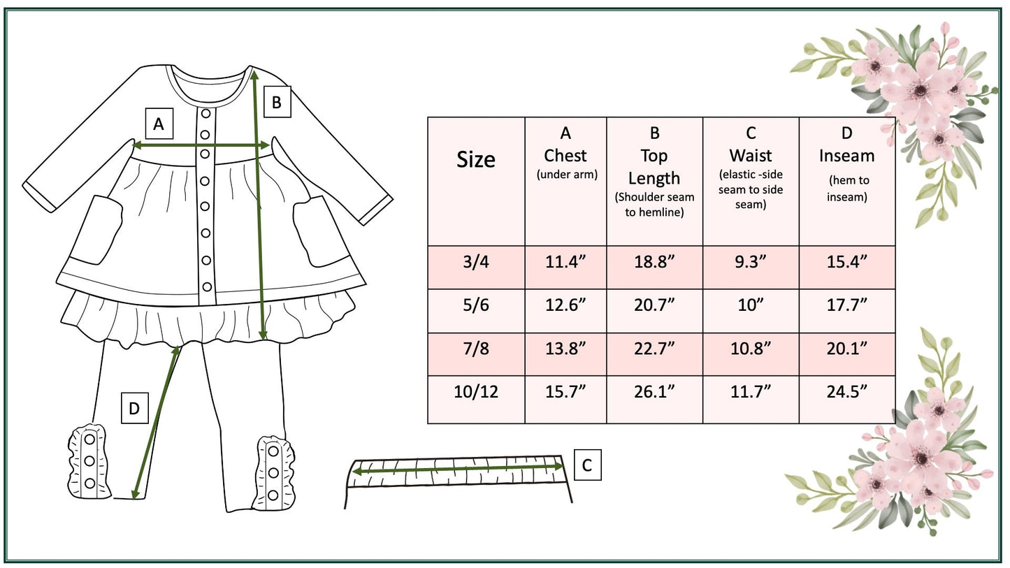 Teal Pink Plaid Pant Set