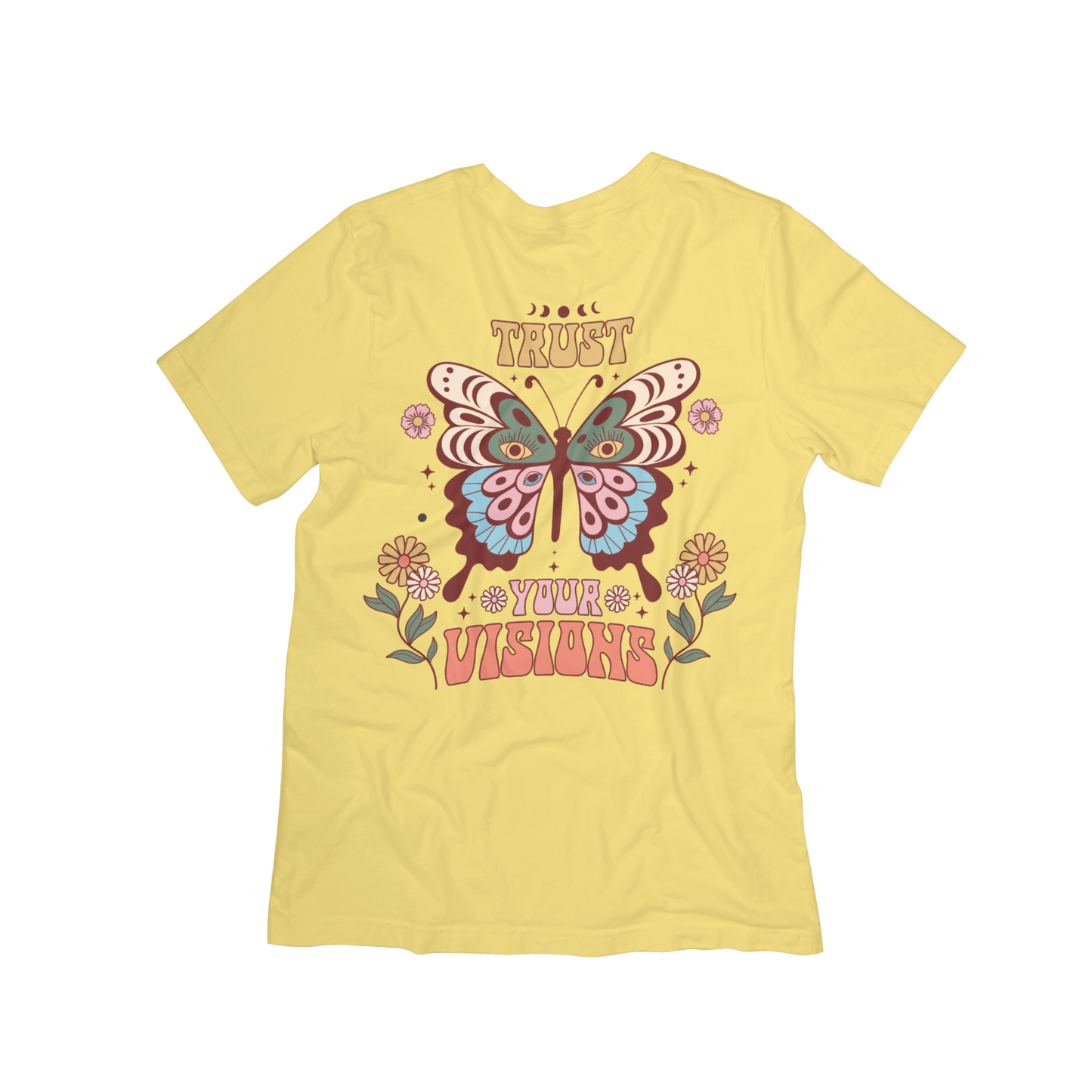 "Trust Your Vision" Vintage Butterfly Moon Phase Tee