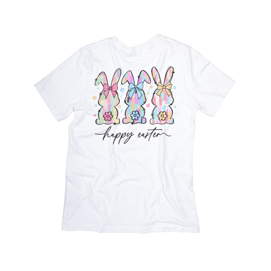 "Happy Easter" Pastel Bunny T-Shirt