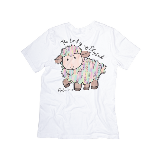 "The Lord is My Shepherd" Pastel Sheep T-Shirt