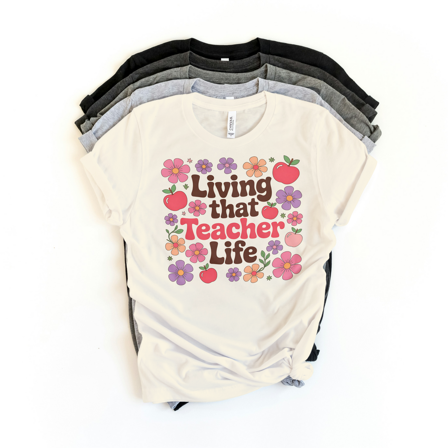 Living That Teacher Life Retro Floral Tee