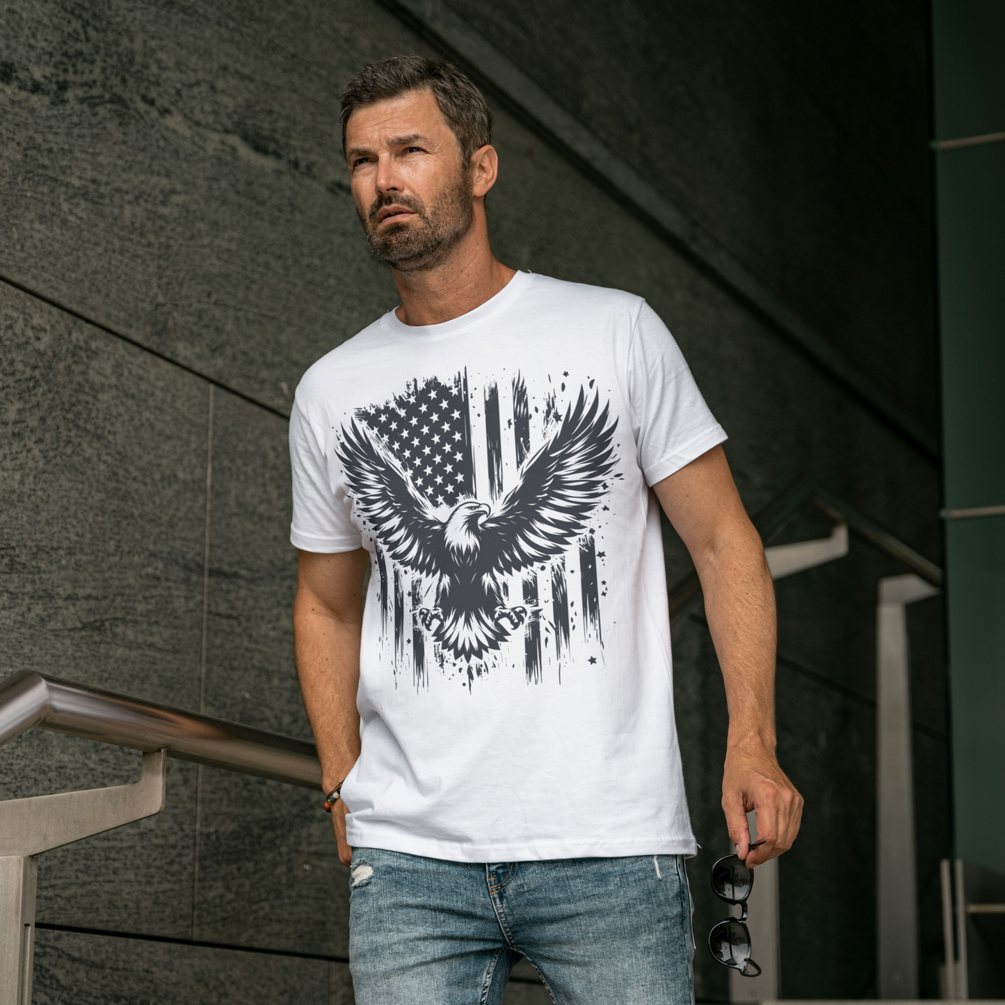 American Flag and Eagle Freedom Tee