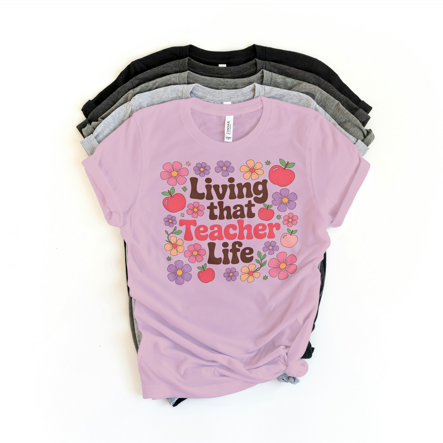 Living That Teacher Life Retro Floral Tee