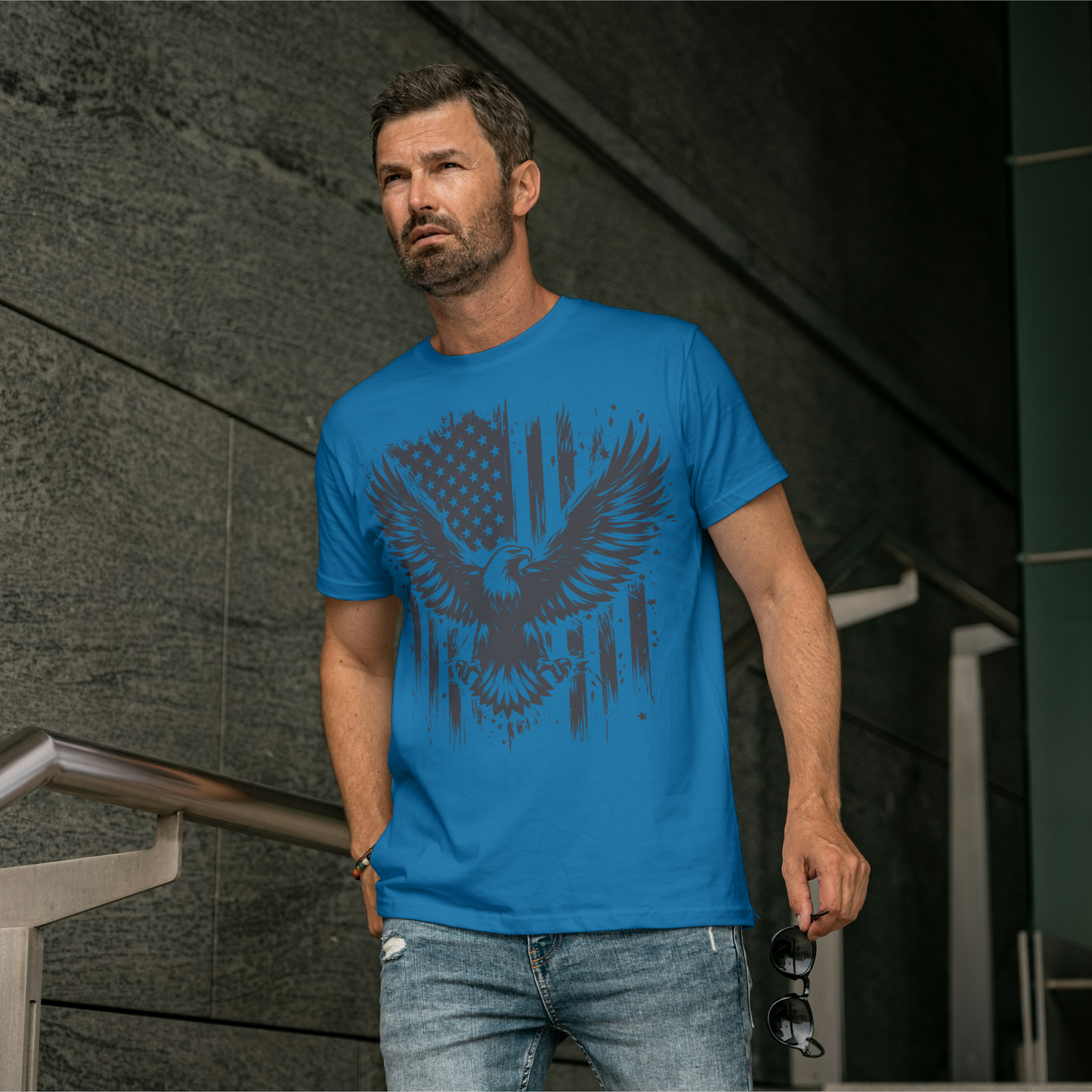 American Flag and Eagle Freedom Tee