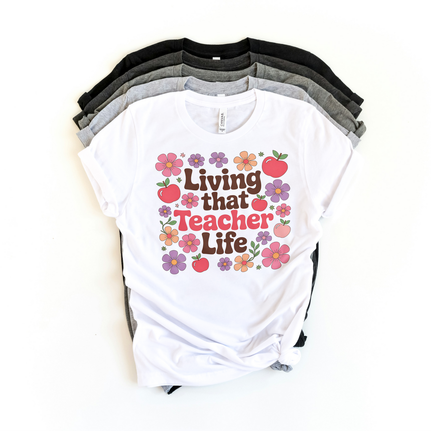 Living That Teacher Life Retro Floral Tee