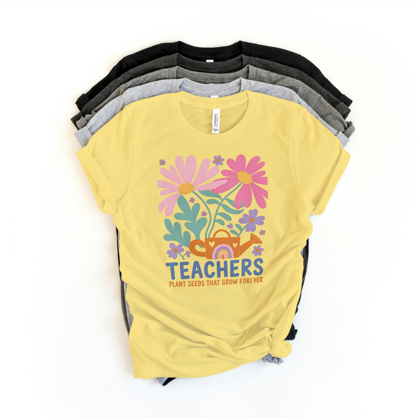 Teachers Plant Seeds That Grow Forever Shirt – Inspirational Teacher Floral Tee