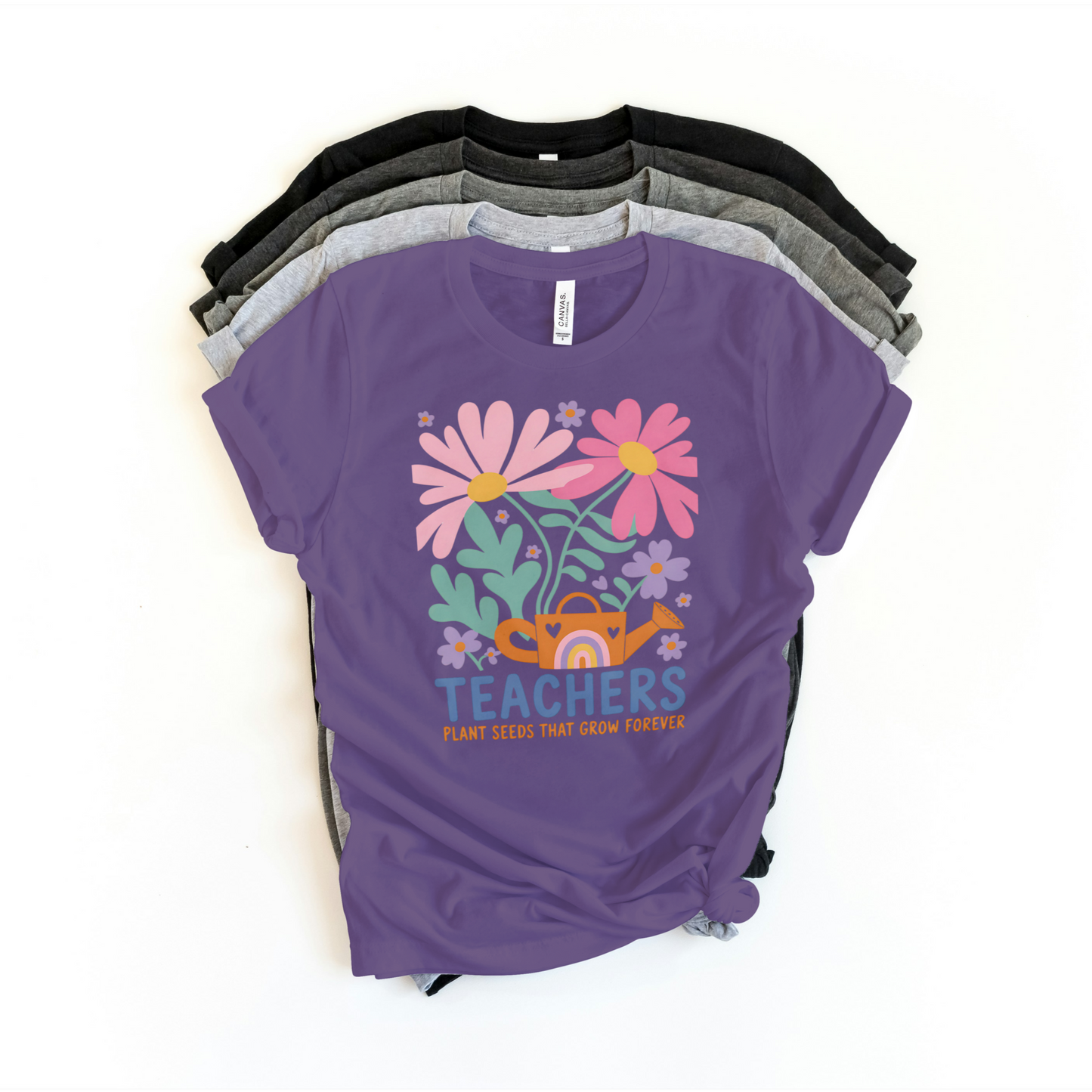 Teachers Plant Seeds That Grow Forever Shirt – Inspirational Teacher Floral Tee