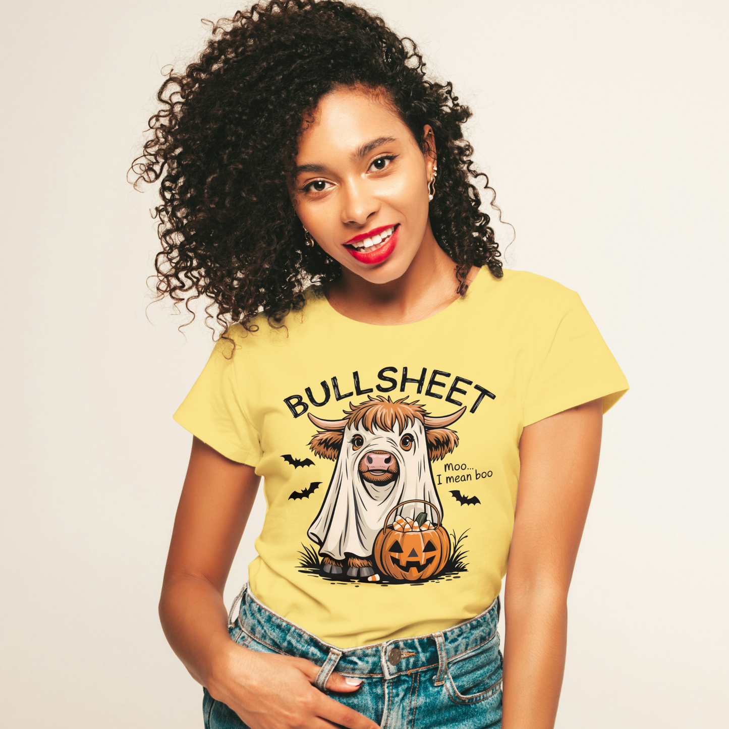 BULLSHEET Ghost Bull Tee – Funny Halloween Pun Shirt