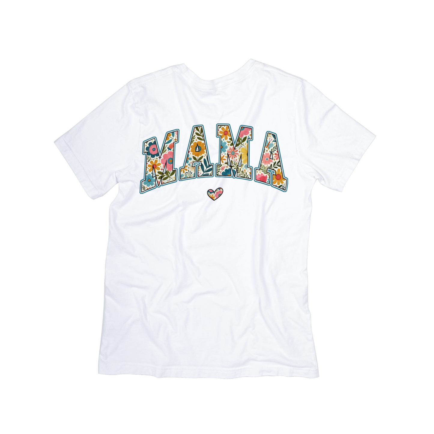 MAMA Floral Block Letter Tee