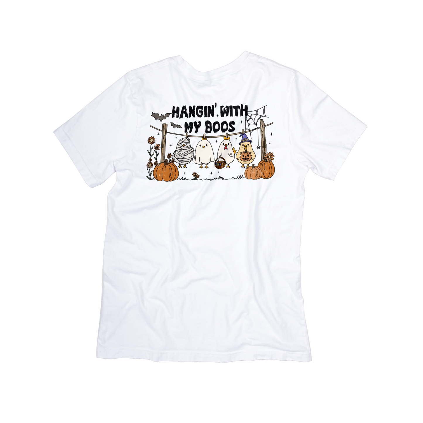 Hangin' With My Boos Halloween Chick Tee – Funny Fall Graphic Shirt