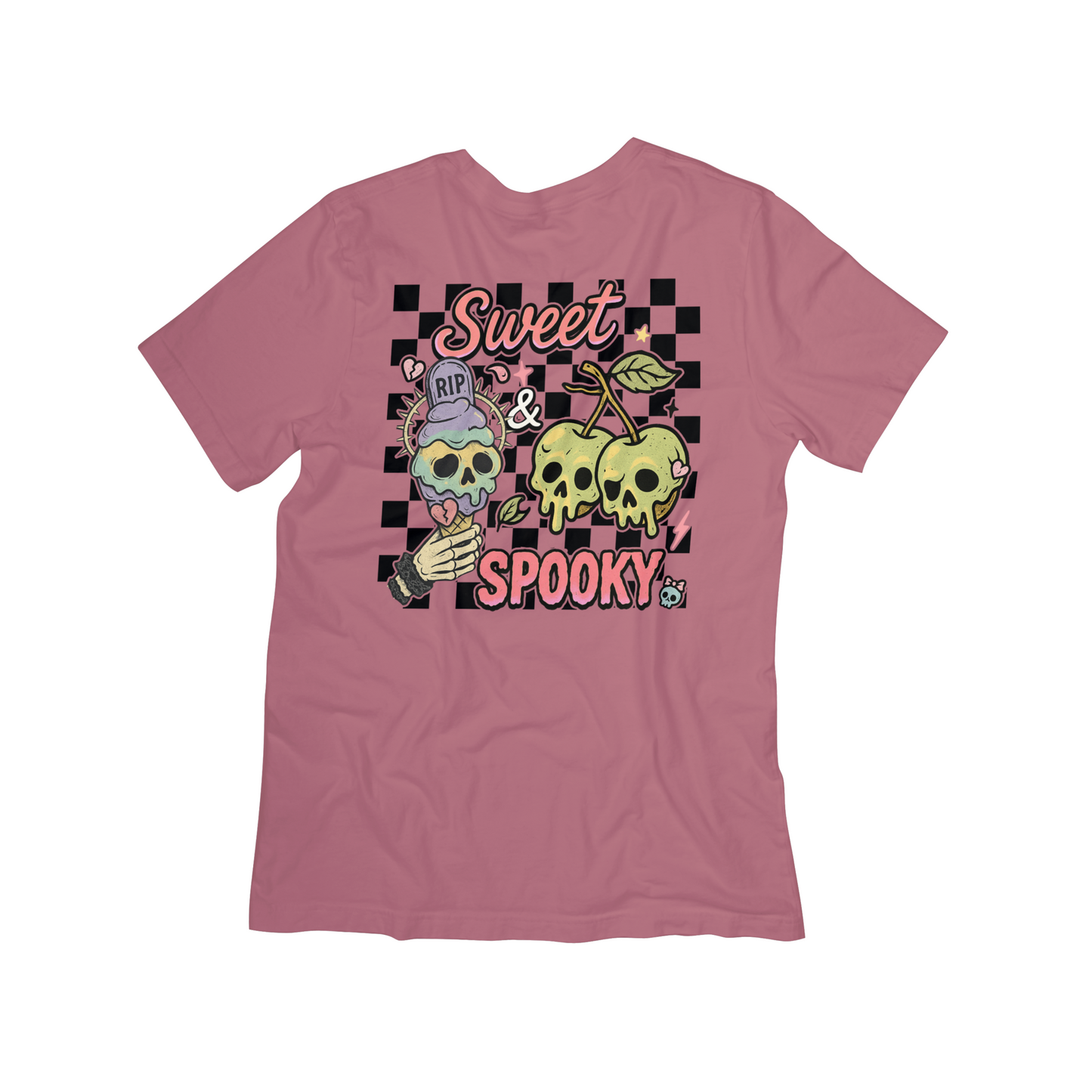 Sweet But Spooky Skull Cherries Tee – Cute Halloween Graphic Shirt