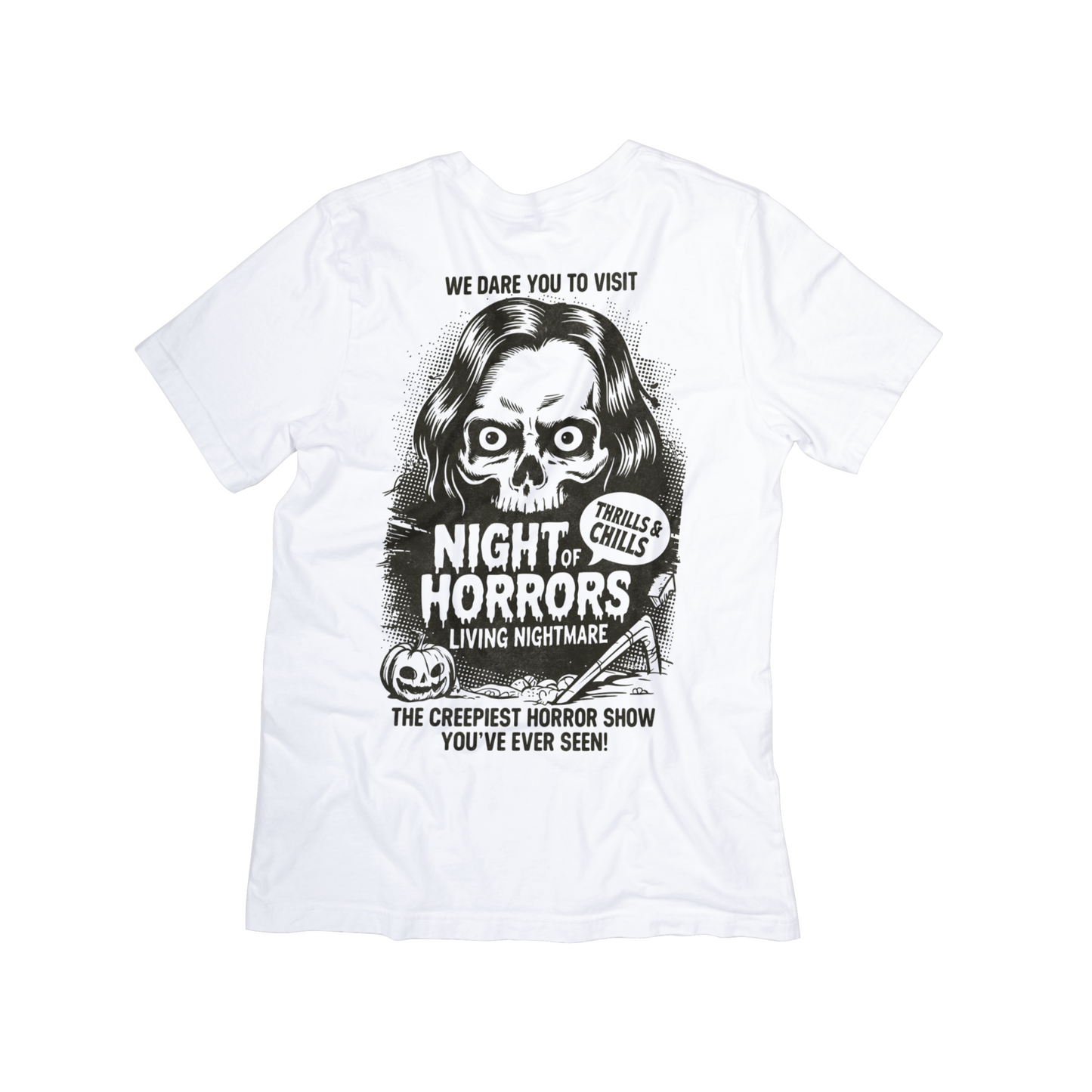 Night of Horrors T-Shirt – Vintage Scary Movie Halloween Shirt