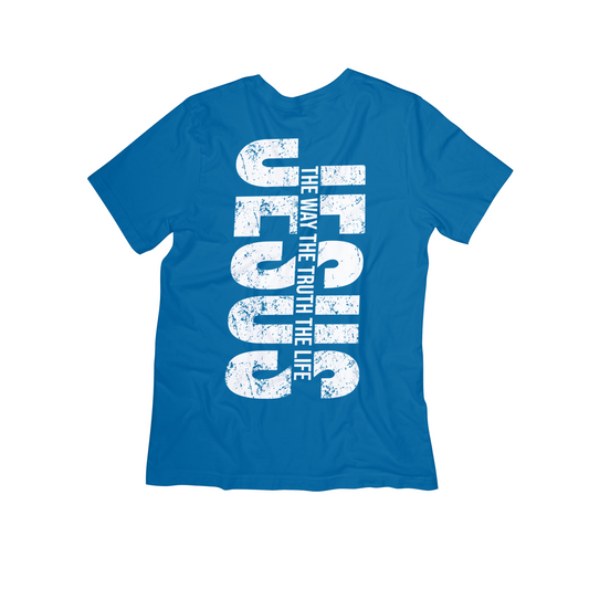Jesus Vertical Graphic Tee – “The Way, The Truth, The Life” Christian T-Shirt