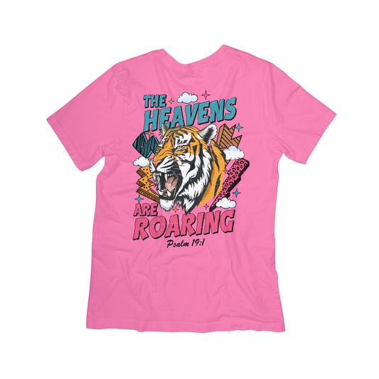 "The Heavens Are Roaring" Tiger Graphic Christian T-Shirt – Psalm 19