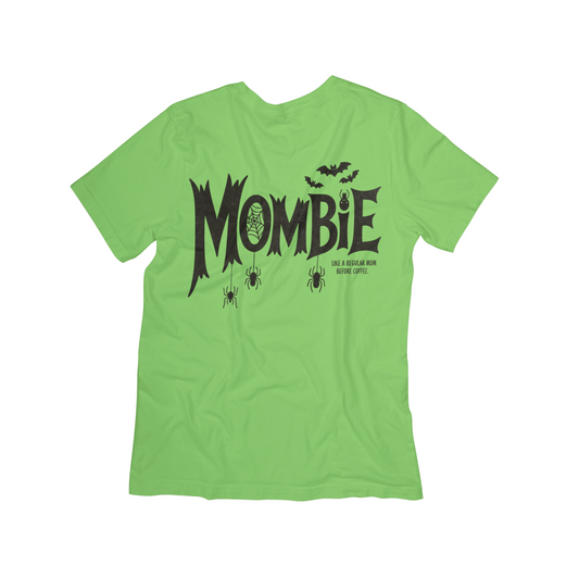 Mombie T-Shirt – Funny Halloween Mom Shirt for Coffee Lovers