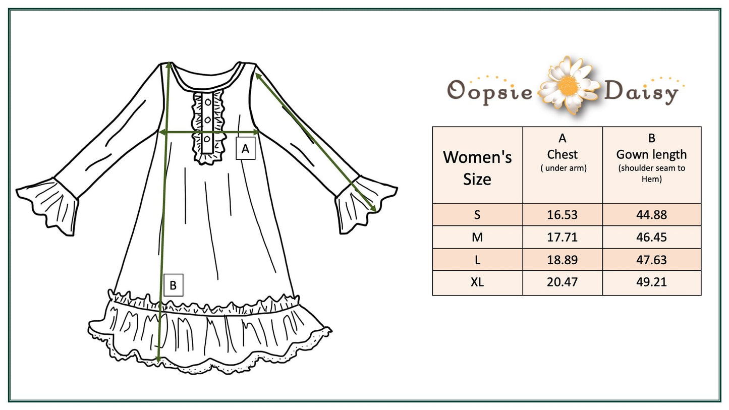 Women's Christmas Flower Lounge Gown