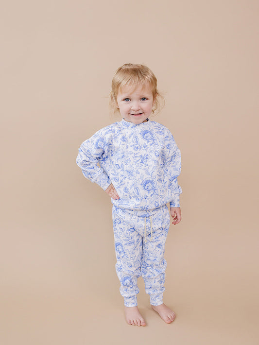 Jogger Set | Blue Flowers