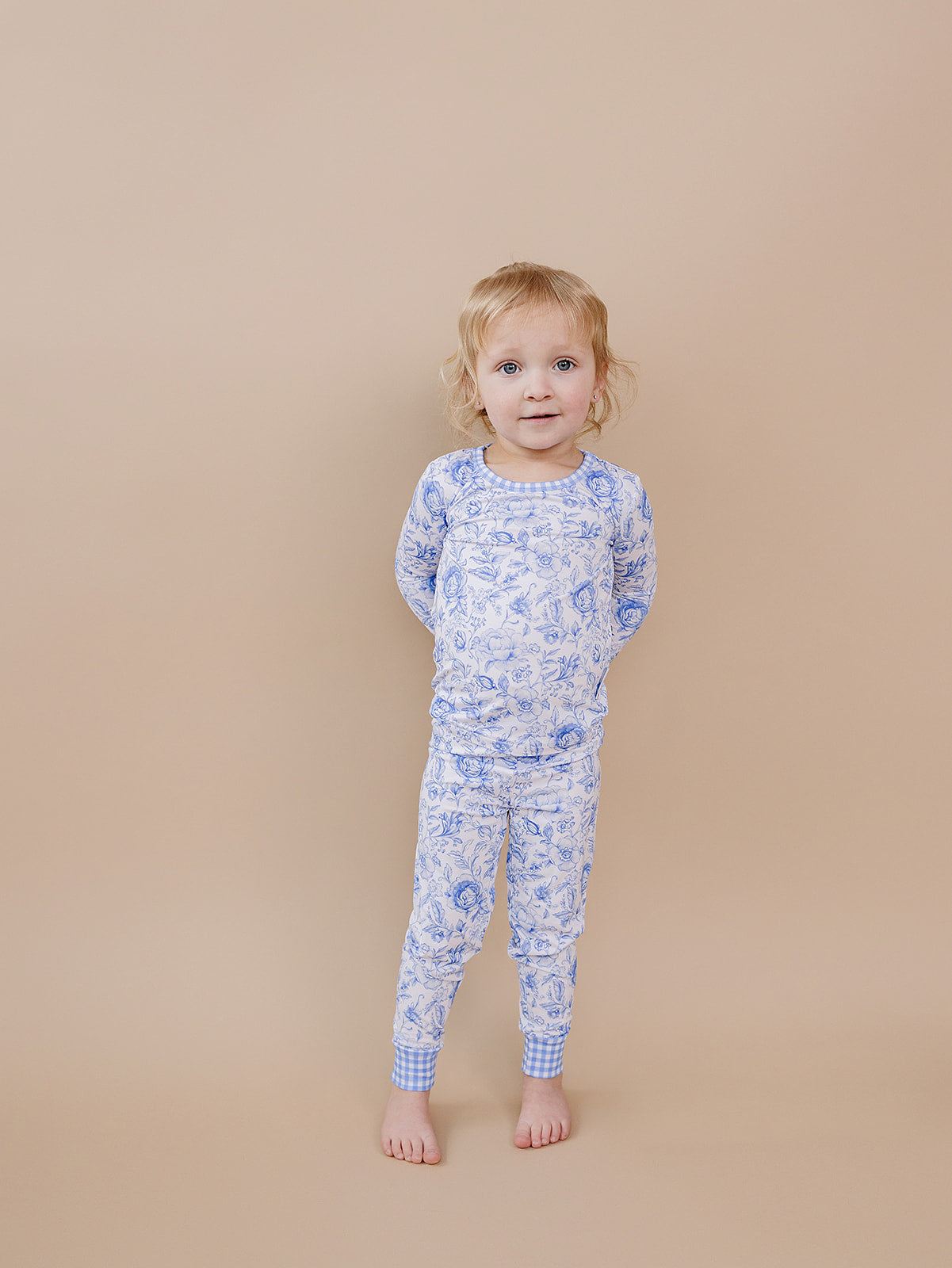 Bamboo Two Piece Set | Blue Flowers