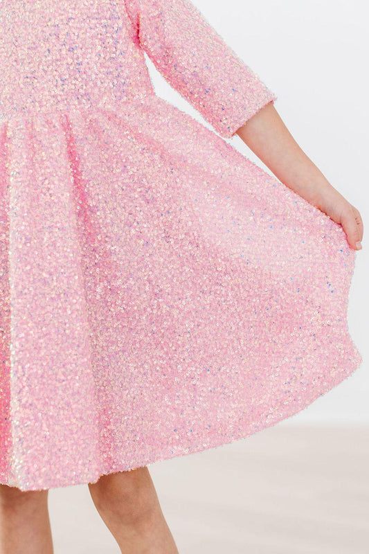 SALE Bubblegum Pink Sequin Dress